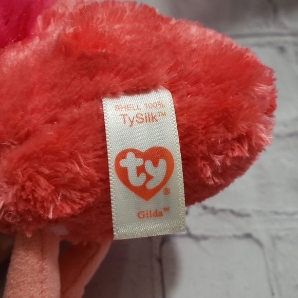 Ty Beanie Boos 6-inch GILDA Pink Flamingo Plush Stuffed Animal Toy Year 2017 - Picture 9 of 11